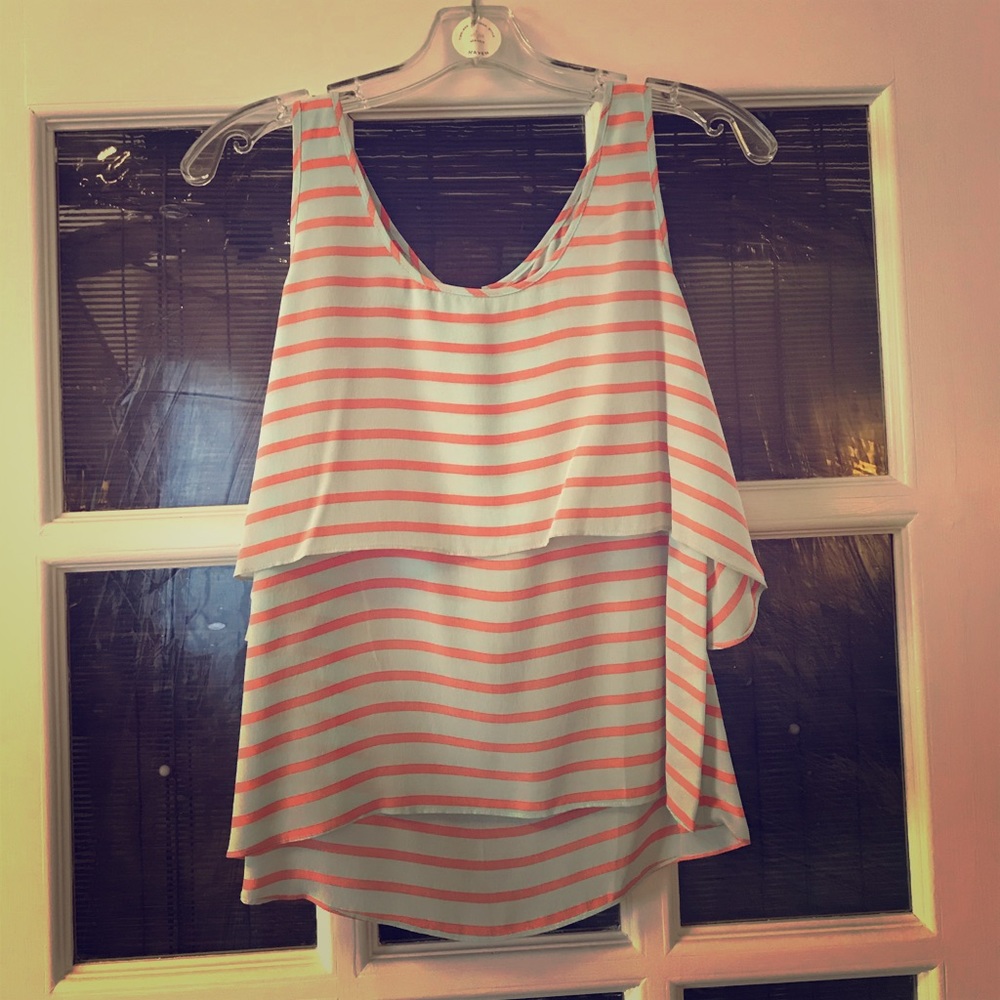 Tiered silk tank